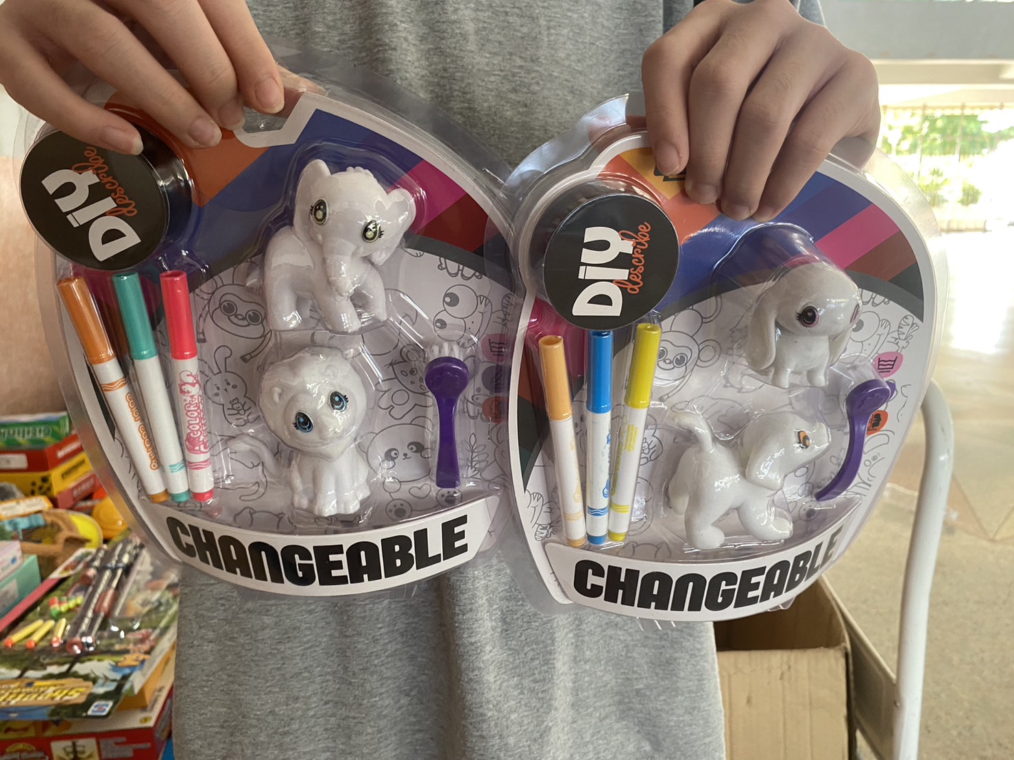 YL9004ABC ของเล่นระบายสี สัตว์ระบายสี DIY ปลีกแพ็คคละ