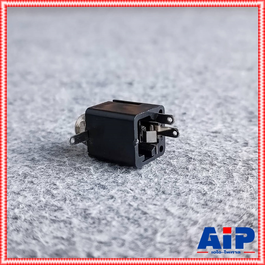 แจ็คไมค์MONO ติดแท่นเหลียมแบบเปิดสีดำ 912MM03 แจ็คไมค์ตัวเมียติดแท่น แจ็คไมค์โมโน เอไอ-ไพศาล