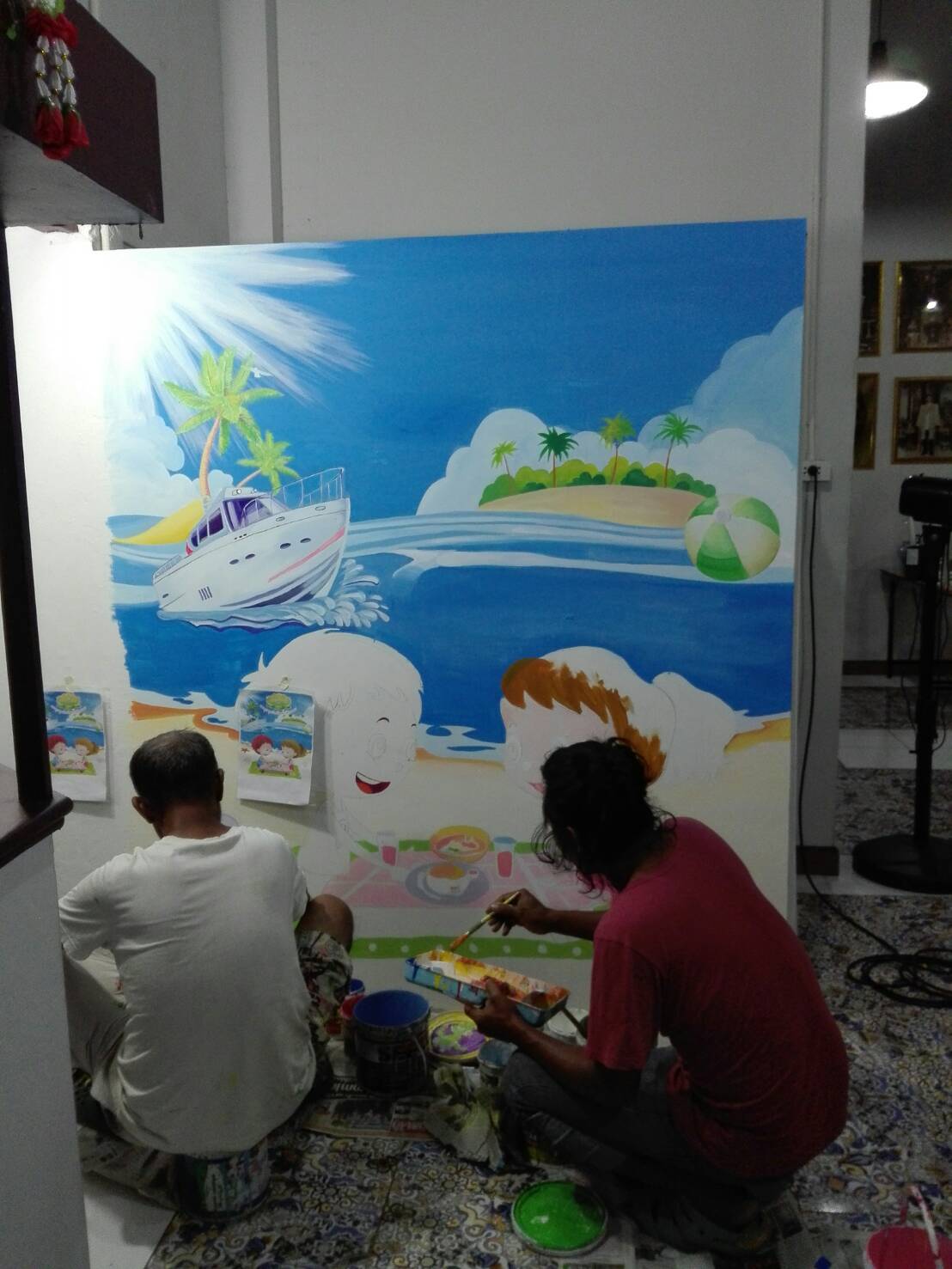 วาดฝาผนังเพชรดวงพร