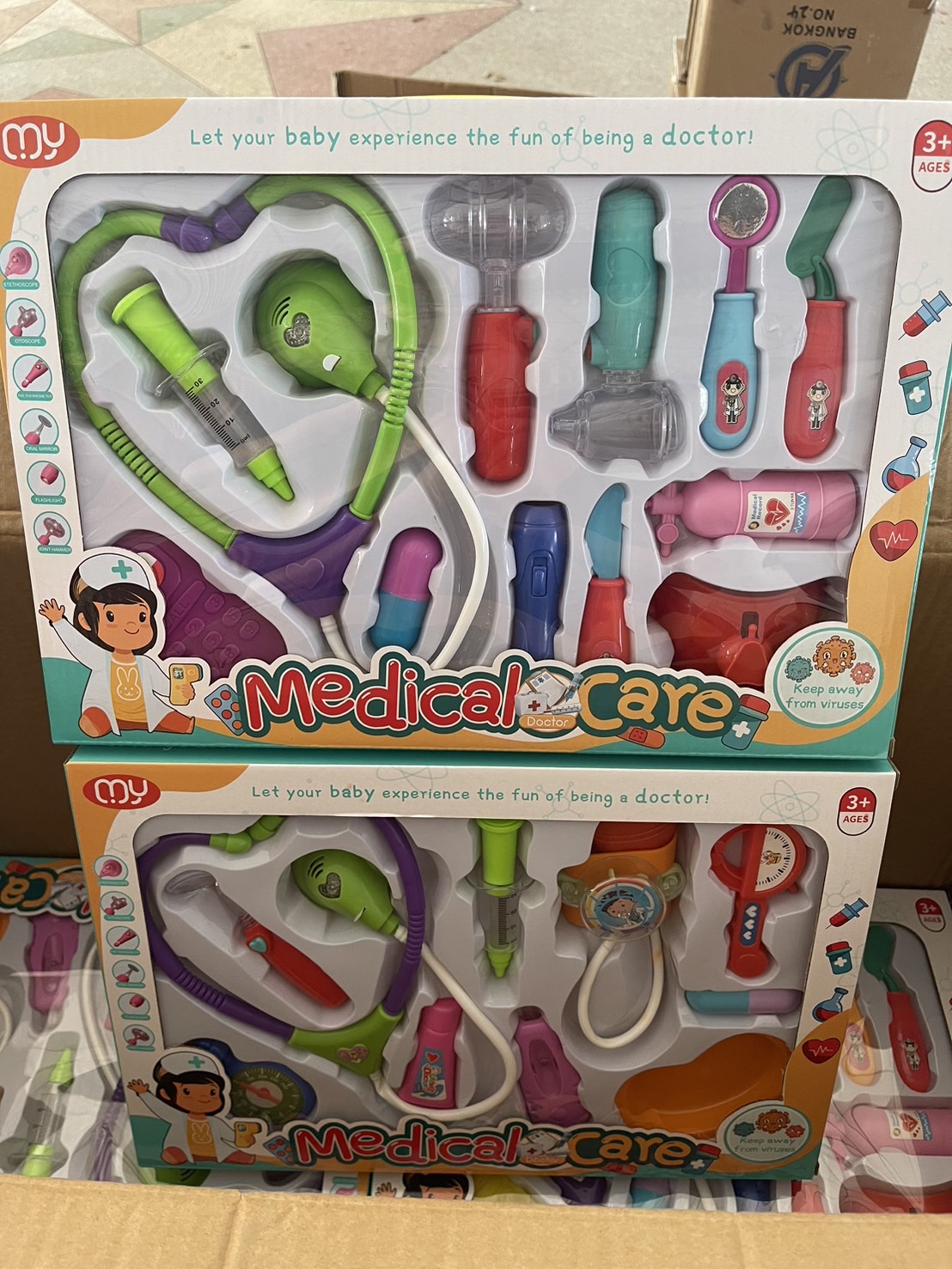 Y021-022 ของเล่นเด็กชุดคุณหมอมีเสียงไฟ อุปกรณ์หมอจำลองของเล่น ปลีกกล่องละ