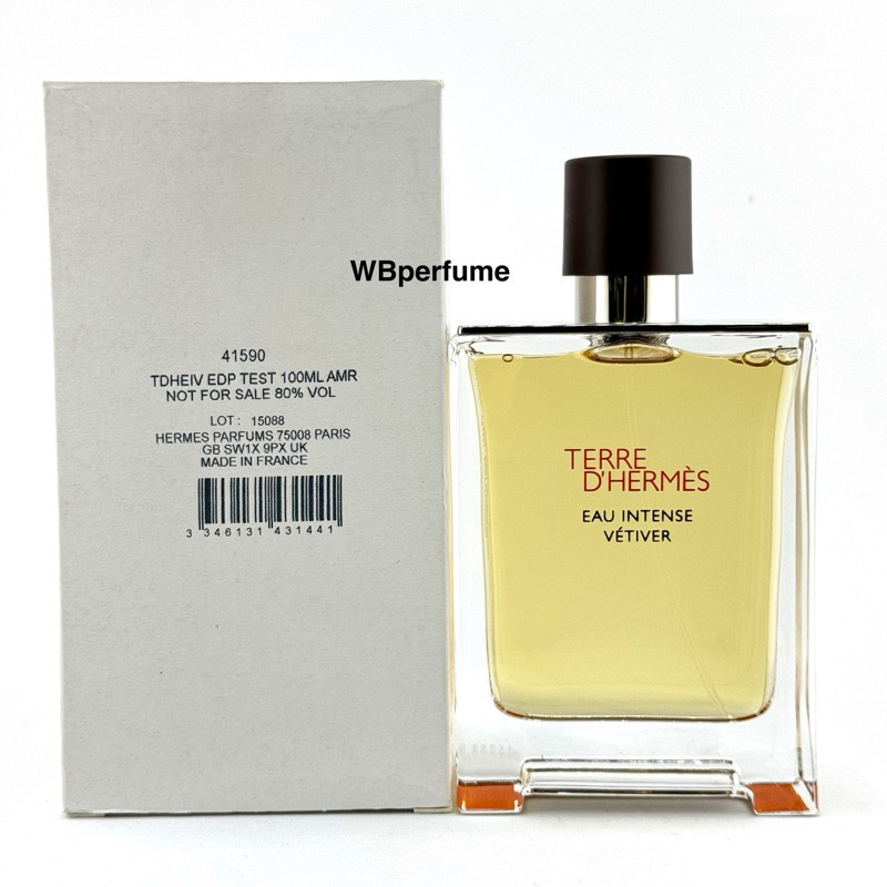 น้ำหอม แท้100% Terre d'Hermes Eau Intense Vetiver edp. 100ml. Tester