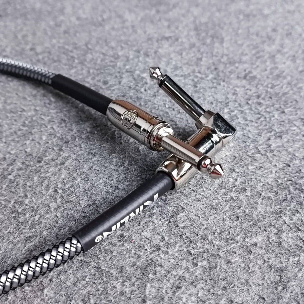 6เมตร(1เส้น) KIRLIN IWCC-202PN สายกีต้าร์6เมตร ตรง+งอ มีให้เลือก 4สี สีส้ม / ม่วง / ดำ / น้ำเงิน สายแจ็คกีต้าร์ แบบถัก 20awg สายไมค์หัวท้าย สายสัญญาณสำเร็จรูป เอไอ-ไพศาล สีส้ม