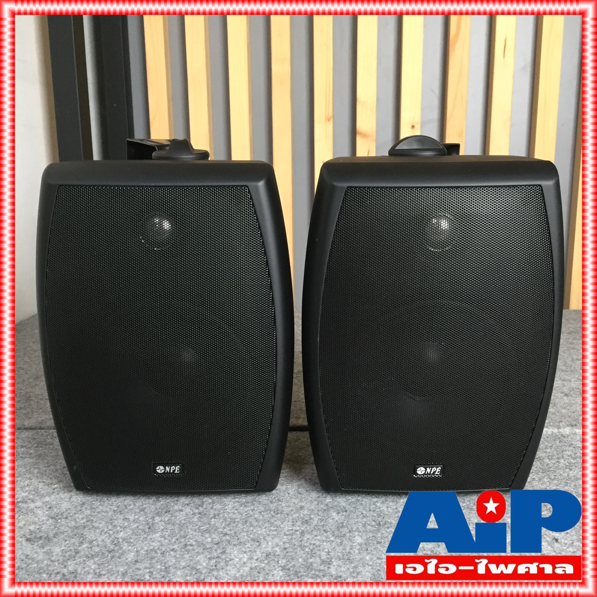 สีดำ NPE NP602 ตู้ลำโพง แขวน 6นิ้ว 2ทาง ตู้แขวน ติดผนัง ตู้ ลำโพง 6นิ้ว เครื่องเสียง NP 602 NP-602 เอไอ-ไพศาล