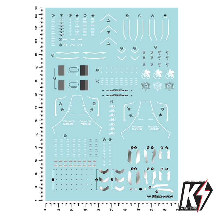 Waterdecal Artisan Club RG EVA 06 #ดีคอลน้ำสำหรับติดกันพลา กันดั้ม Gundam พลาสติกโมเดลต่างๆ