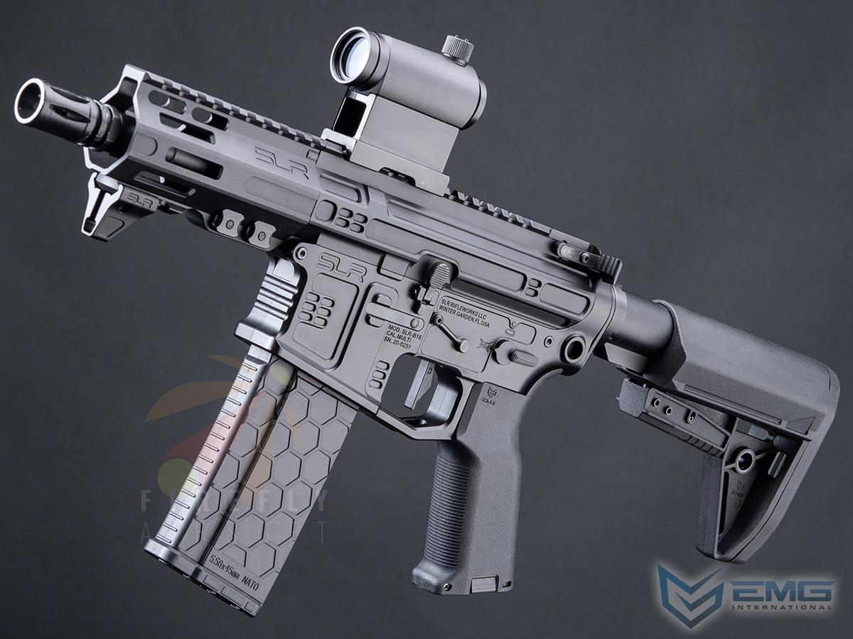 EMG Helios SLR Rifleworks Licensed B15 Airsoft AEG W/ ION M-LOK Handguard (Color: Black / 4.25" Lite Handguard / 350 FPS)