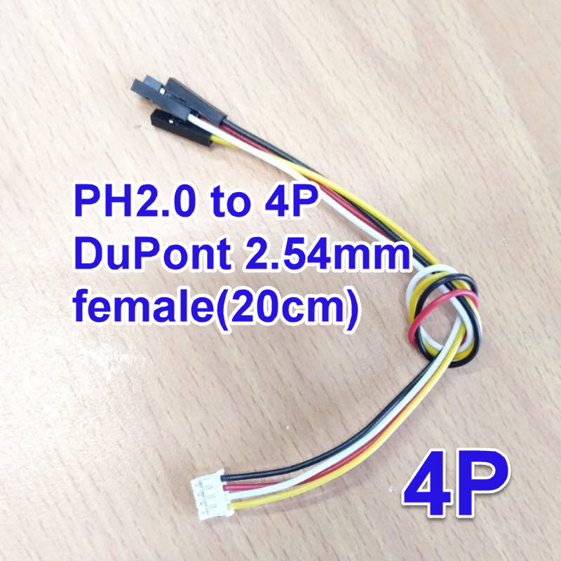 สายไฟ 3PIN 4PIN JST PH2.0 to DuPont Connector Extension Cable 20cm 15cm