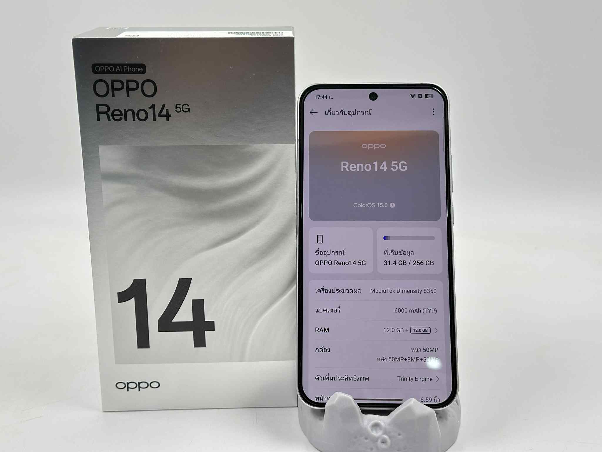 🐰OPPO Reno14 5G (12GB+256GB) Opal White 🐰 ไร้รอยตกหล่น ปกศ11เดือน ครบกล่อง