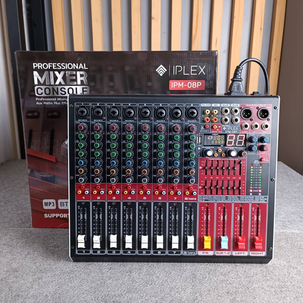 IPLEX IPM-08P MIXER IPM 08P IPM08P มิกเซอร์ เครื่องเสียง เครื่องปรับแต่งเสียง มิกซ์ เอไอ-ไพศาล