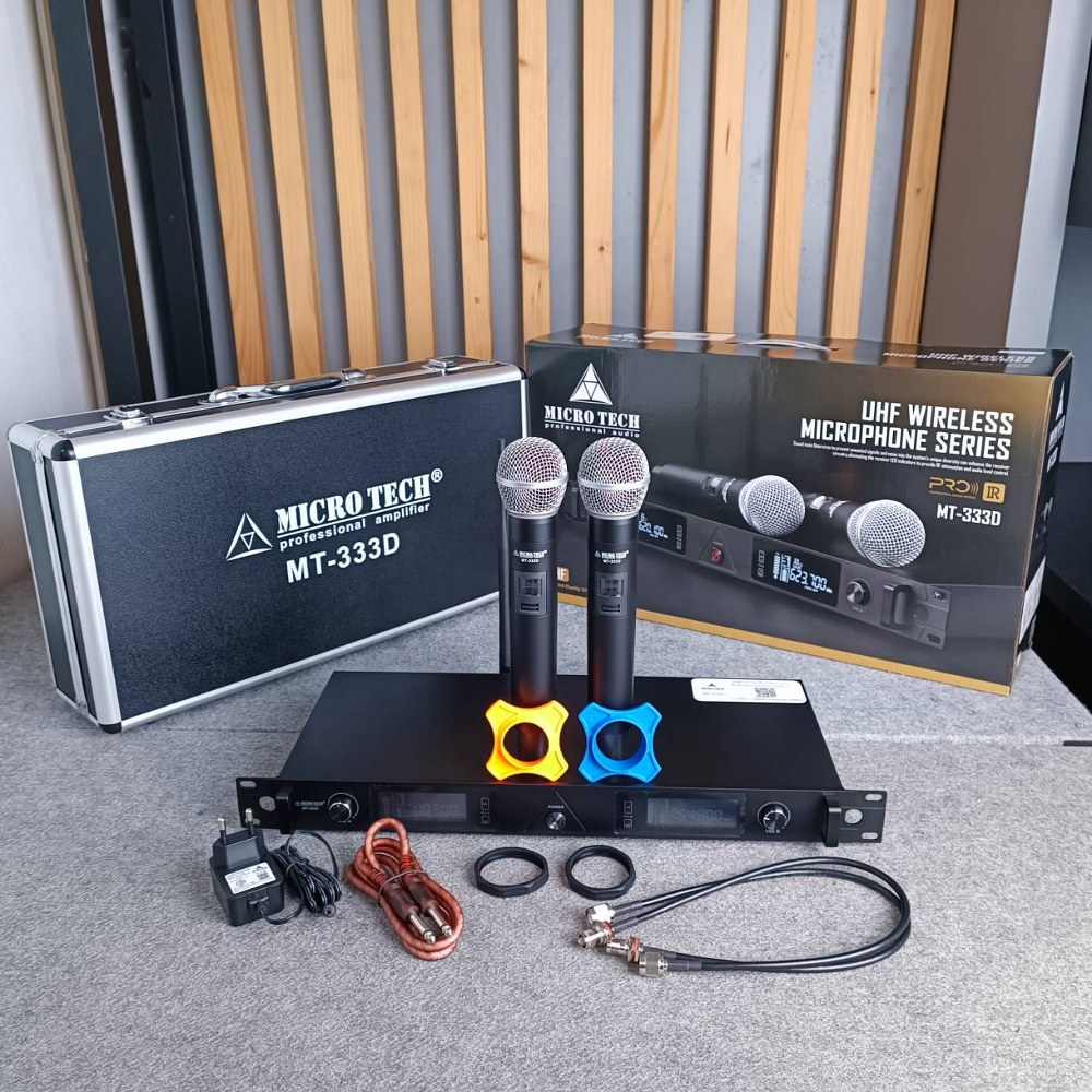 MICROTECH MT-333D ไมค์ลอยมือถือคู่UHF ไมค์โครโฟน ไมค์ลอย คลื่นความถี่ถูกต้องตาม กสทช MT 333 D MT 333D MT333 D MT333D ไมโครเทค เอไอ-ไพศาล +++