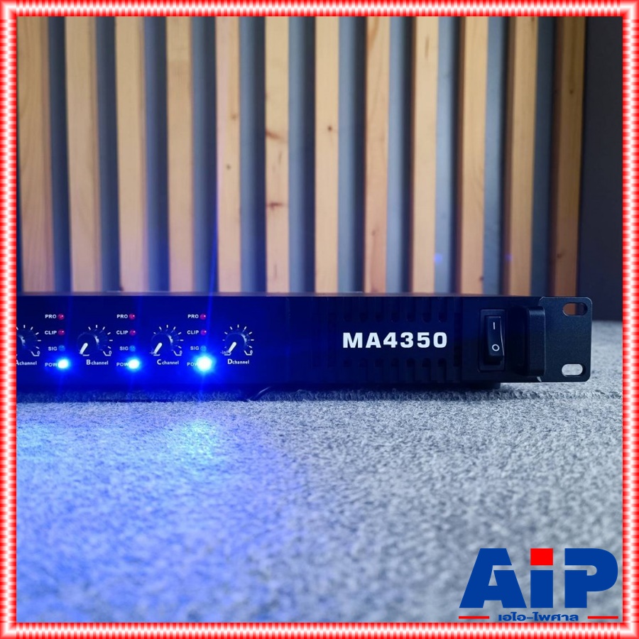 PROEUROTECH MA-4350 POWERAMP 1U 4CH พาวเวอร์แอมป์ แอมป์ขยายเสียง ซัพพลายแบบสวิทชิ่ง PROEURO TECH(โปรยูโร่ เทค) MA 4350 MA4350 เอไอ-ไพศาล
