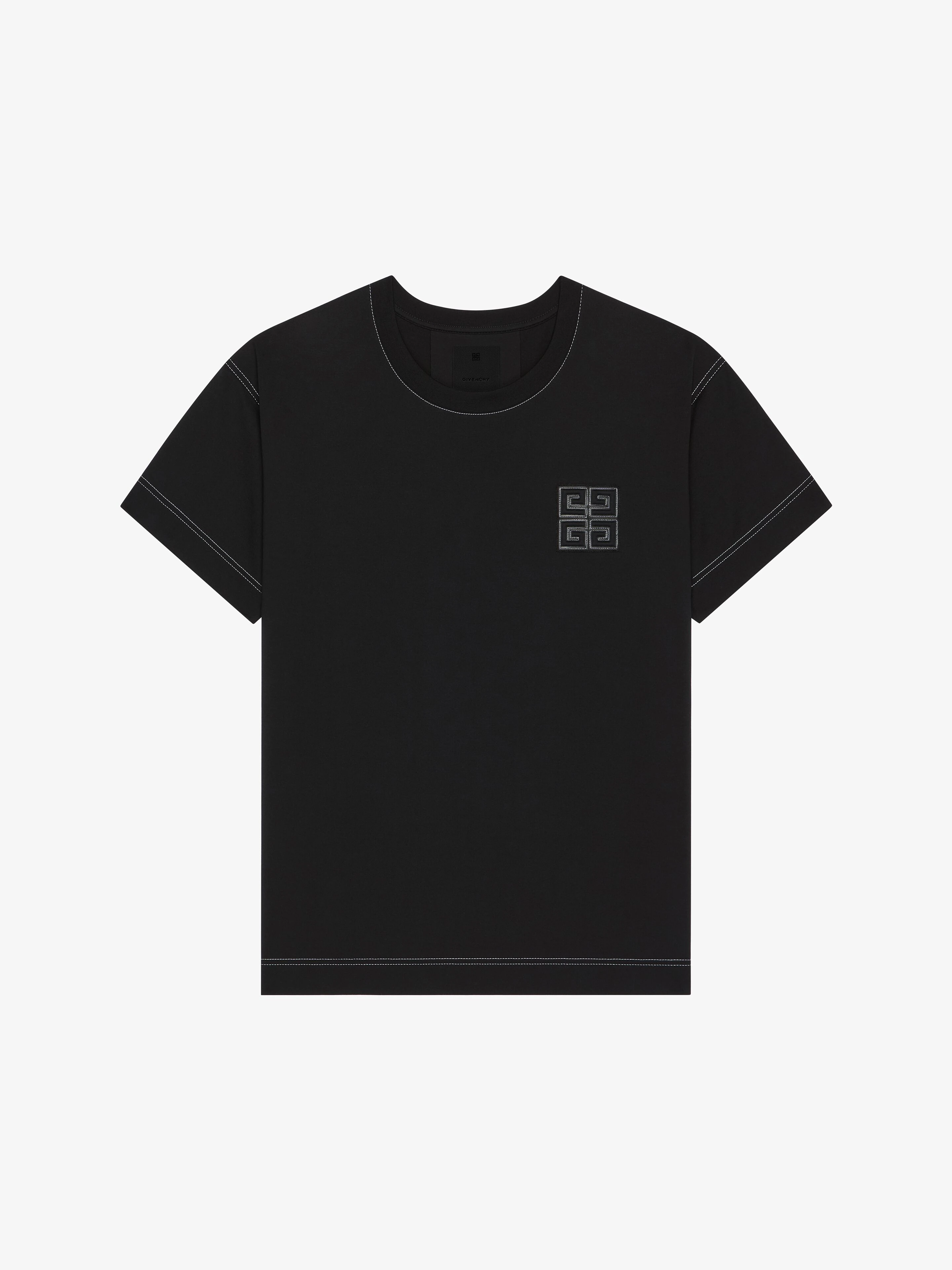 **do** เสื้อยืด Givenchy 4G t-shirt in cotton โลโก้นูนที่อก สินค้าใหม่ ของแท้