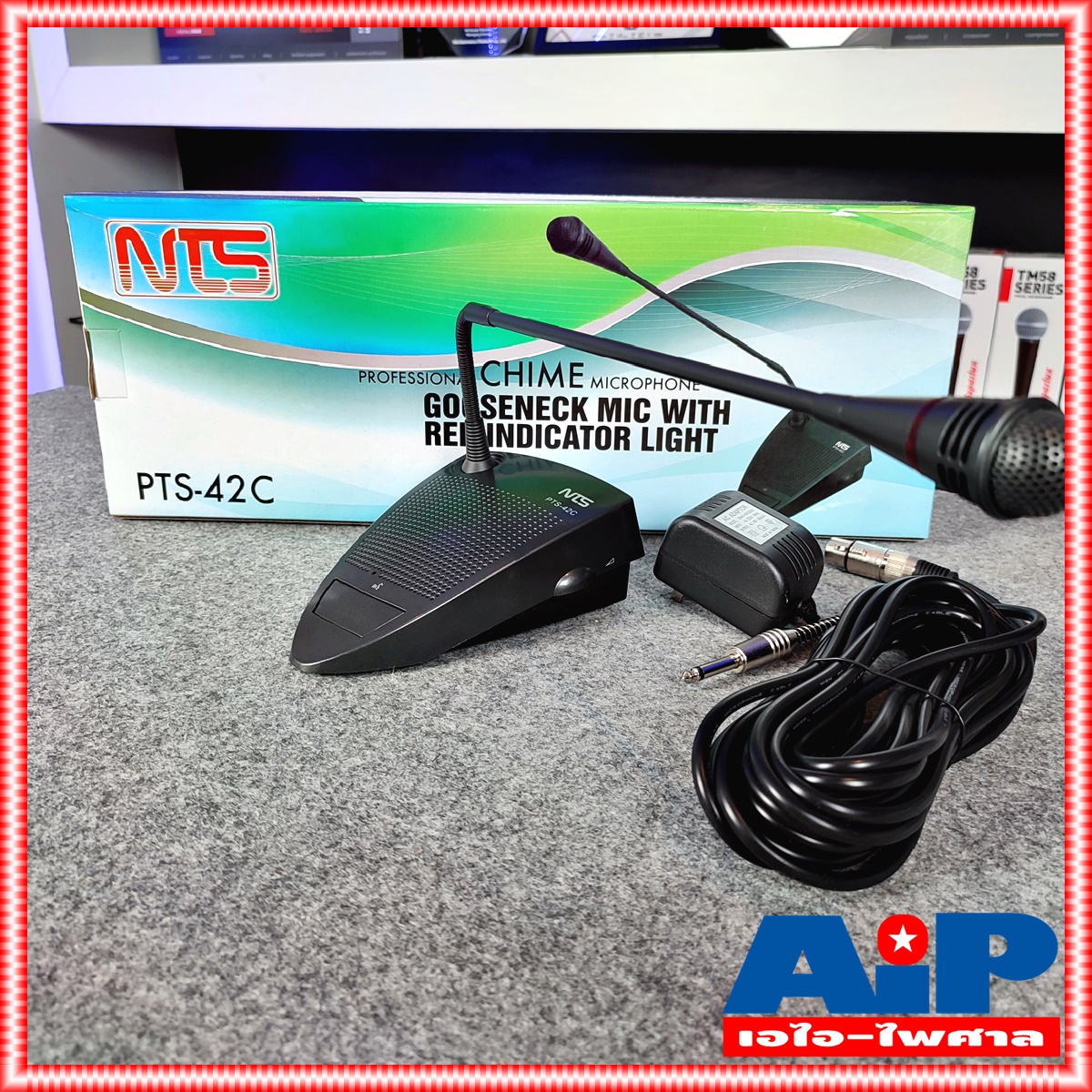 NTS PTS-42C ไมค์ตั้งโต๊ะมีเสียงดนตรี ไมค์ตั้งโต๊ะ PTS 42C PTS42C ไมค์ ไมค์มีเสียงดนตรี ไมโครโฟน PTS 42 C เอไอ-ไพศาล