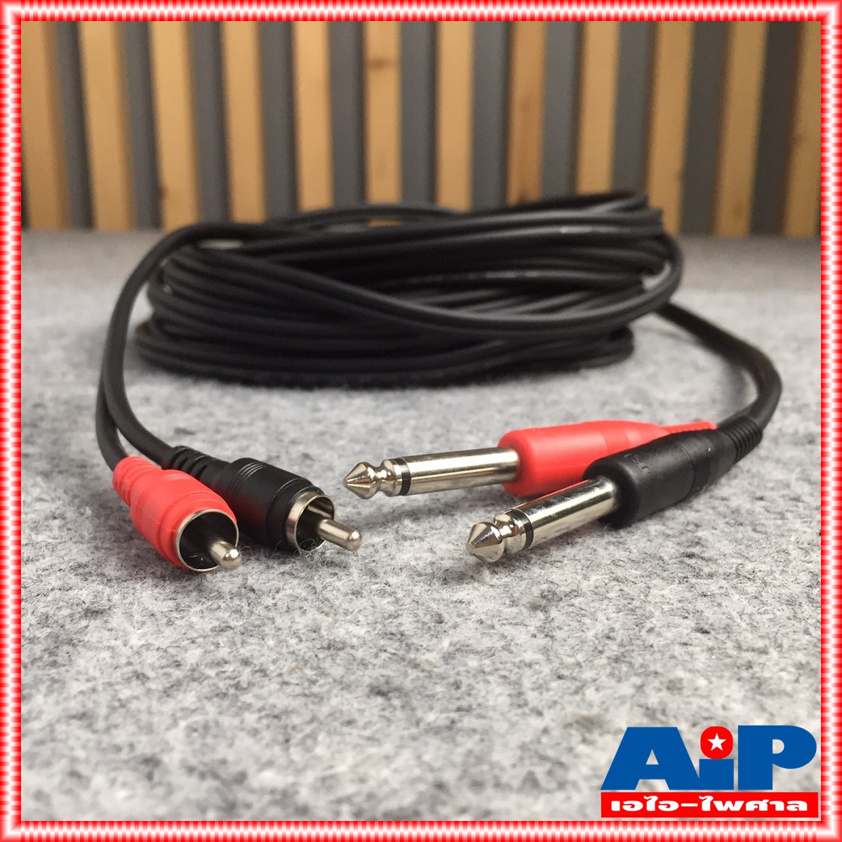 10เมตร DYNACOM J015-9 สาย P.RCAx2-P.MICx2 ความยาว 10เมตร ไดน่าคอม สาย RCA x2 ออก PHONE x2 10M สายอาร์ซีเอ ออก ไมค์ x2