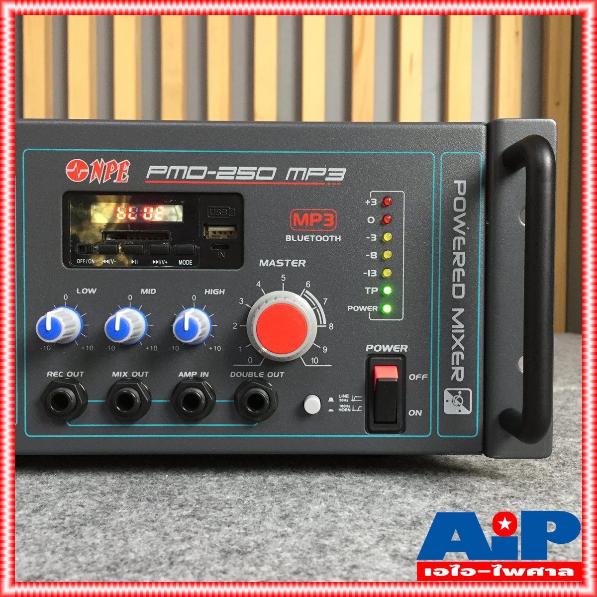 NPE PMD250MP3 AC/DC POWERMIXER LINE PMD 250 MP3 POWERMIX PMD-250 MP3 แอมป์เสียงตามสาย ใช้ได้ทั้งไฟบ้าน 220V ไฟรถ DC12V +++