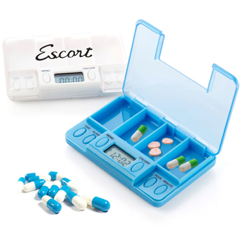 ตลับยา แบบ 4 ช่อง ตั้งเวลาทานยาได้ Digital Electronic Timer Pill Box