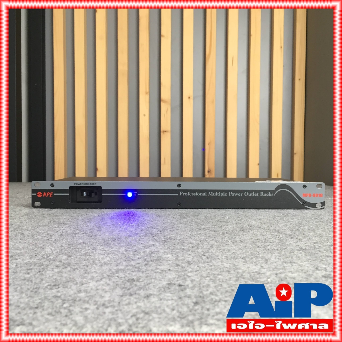 ปลั๊กพ่วงติดแร็ค NPE MPR801G ปลั๊กติดแร็ค ปลั๊กไฟตู้แร็ค ปลั๊กไฟติดตู้แร็ค รางปลั๊ก ปลั๊ก ติดแร็ค MPR 801 G AC Outlet