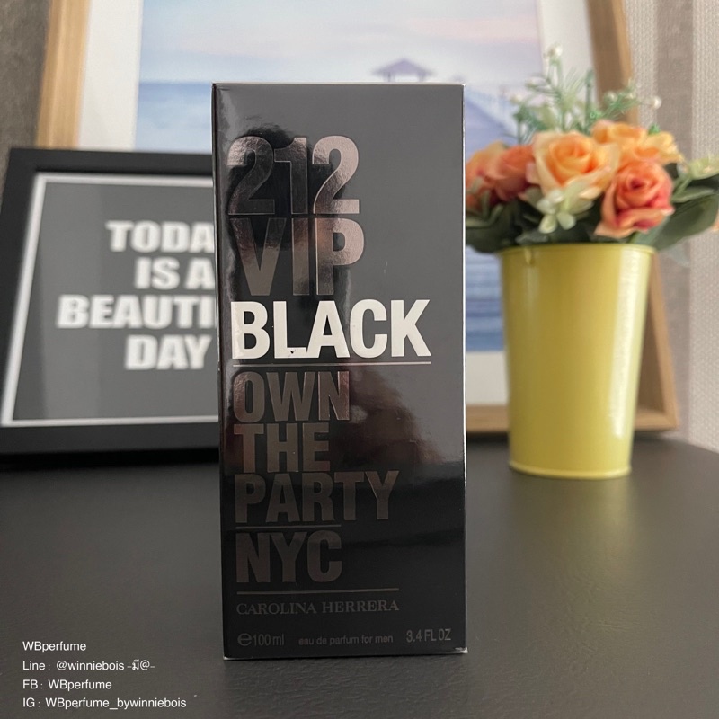 น้ำหอมแท้100% CAROLINA HERRERA 212 VIP Men Black EDP ปริมาณ 100 มล.