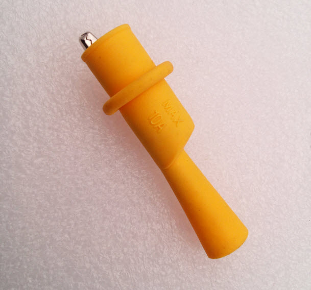 (YELLOW) instrument digital multimeter pen plug can be inserted into the table alligator clip clip element