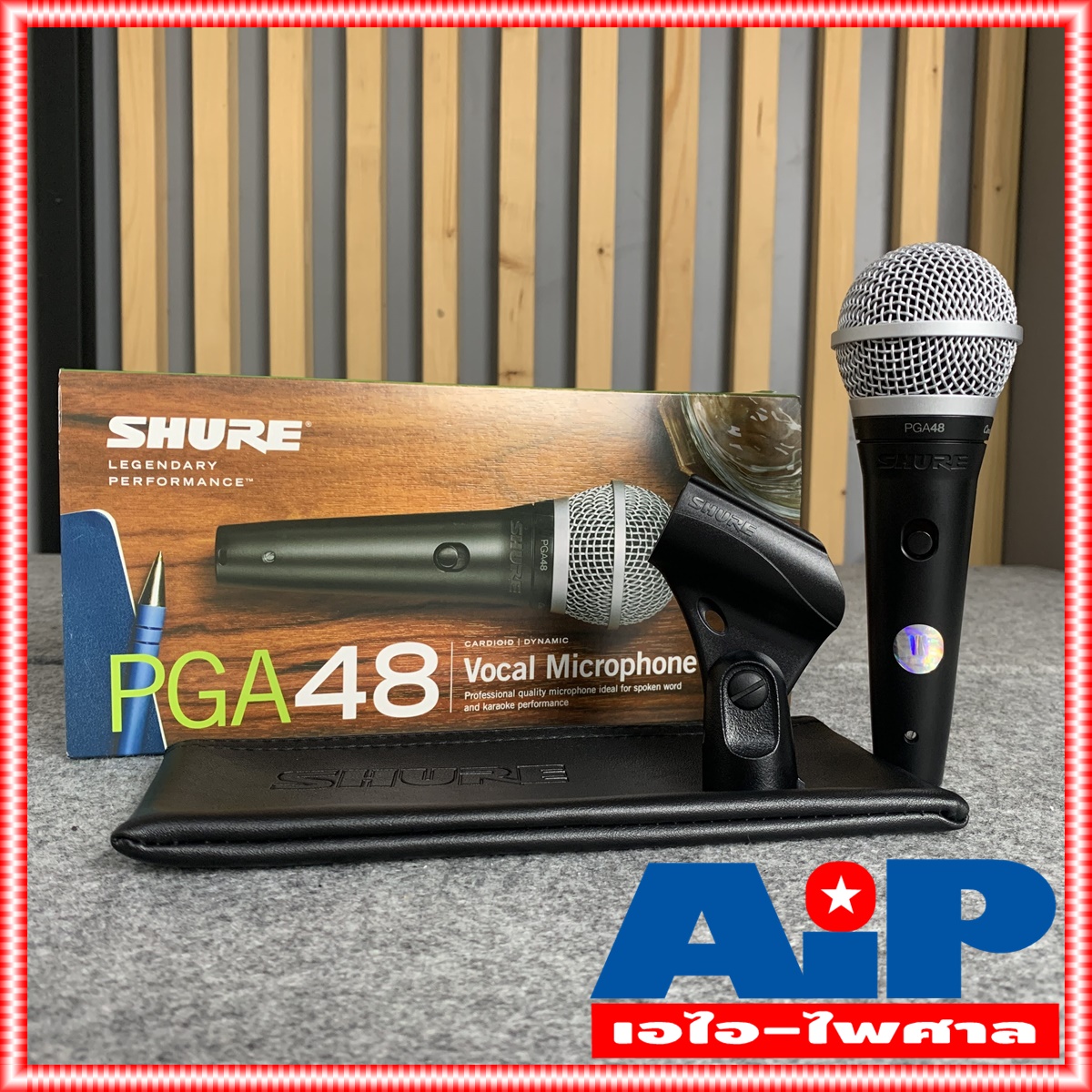 SHURE แท้ รุ่น PGA48-LC *แท้มหาจักร* PGA48 PGA-48 Dynamic Microphone +++ ชัวร์ ไมค์ ไมค์สาย ไมค์ร้อง