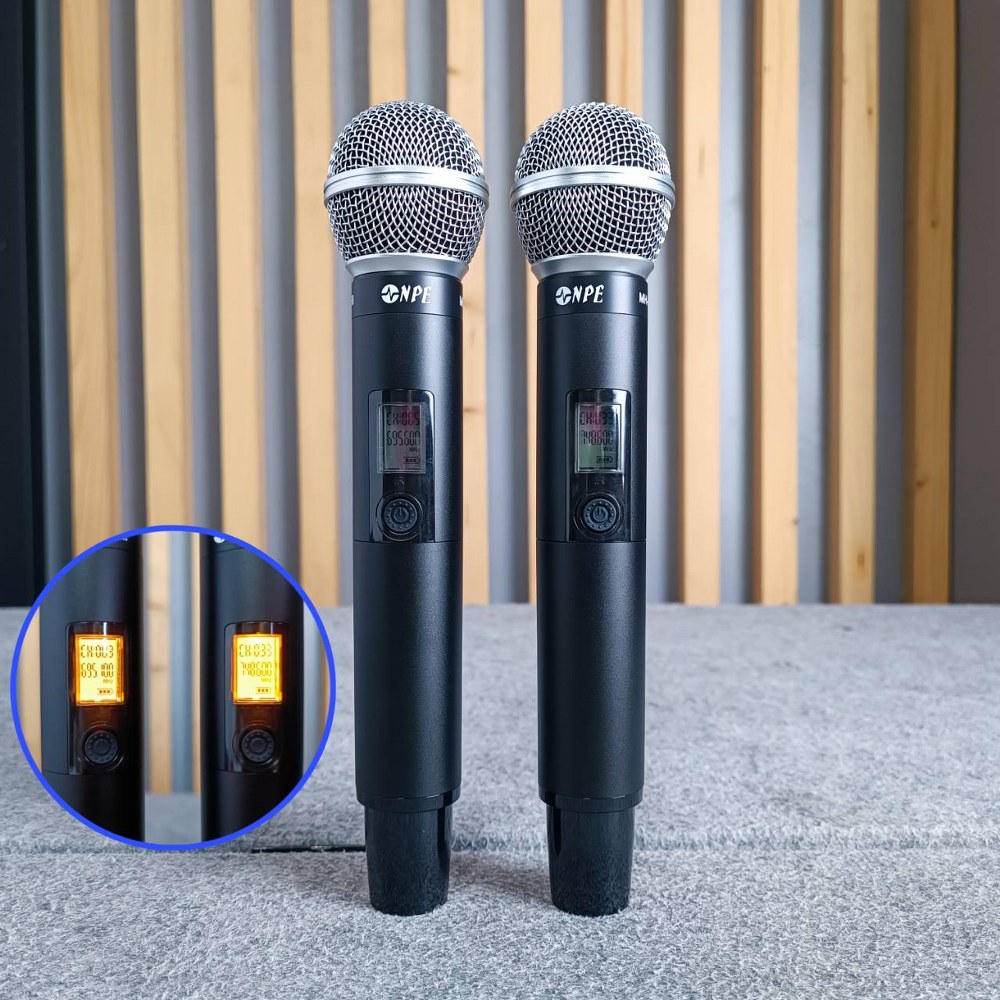 NPE UW-111/MH-58/MH-58 ไมค์ลอยคู่ ไมโครโฟนไรสาย คลื่นความถี่ใหม่ UHF (694-703MHz/748-758MHz) UW 111 / MH 58 เอไอ-ไพศาล