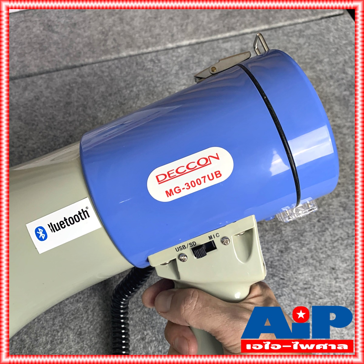DECCON MG-3007UB โทรโข่งอัด แบตชาร์จได้ในตัว USB บูลทูธ เมกกะโฟน โทรโข่ง มี Bluetooth USB ยี่ห้อ DECCON รุ่น MG 3007 UB มี แบตเตอรี่แห้ง อัดเสียงได้ MG3007UB MG3007