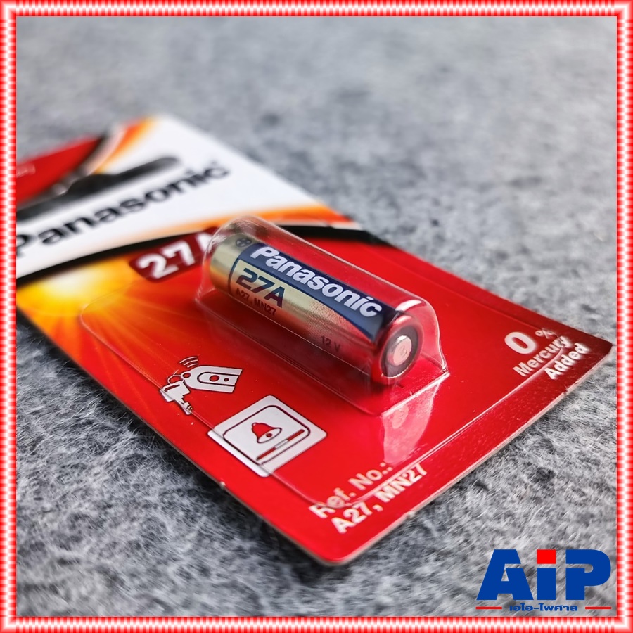 1ก้อน ของแท้ PANASONIC LRV27A ถ่าน 27A battery รีโมท 12V ลคาไลน์ PANA พานาโซนิค เอไอ-ไพศาล +++
