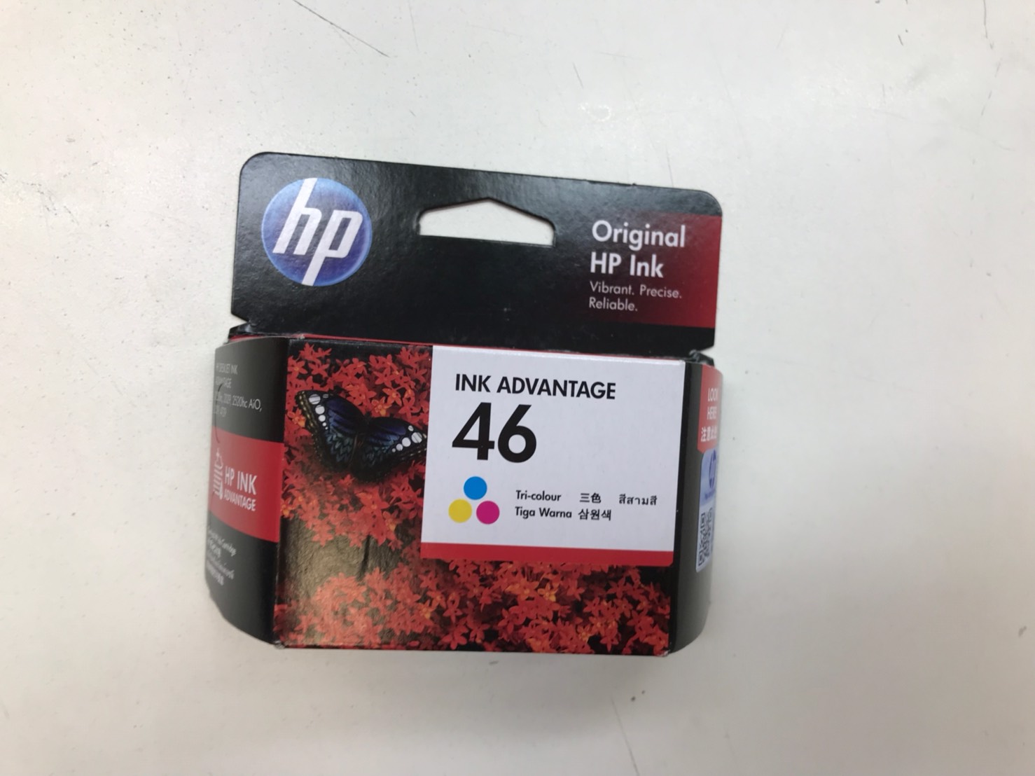 ตลับหมึก HP เบอร์ 46 สีน้ำเงิน/สีแดง/สีเหลือง