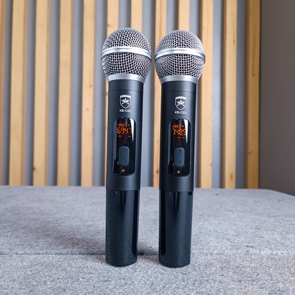 PROEUROTECH KB-C22 PARTY ไมค์ลอยคู่ **แบบมือถือ** (ปรับความถี่ได้) ไมค์ ใช้ถ่านAA ไมค์ลอยพกพา PROEURO TECH KB C22-PARTY KBC22PARTY เอไอ-ไพศาล