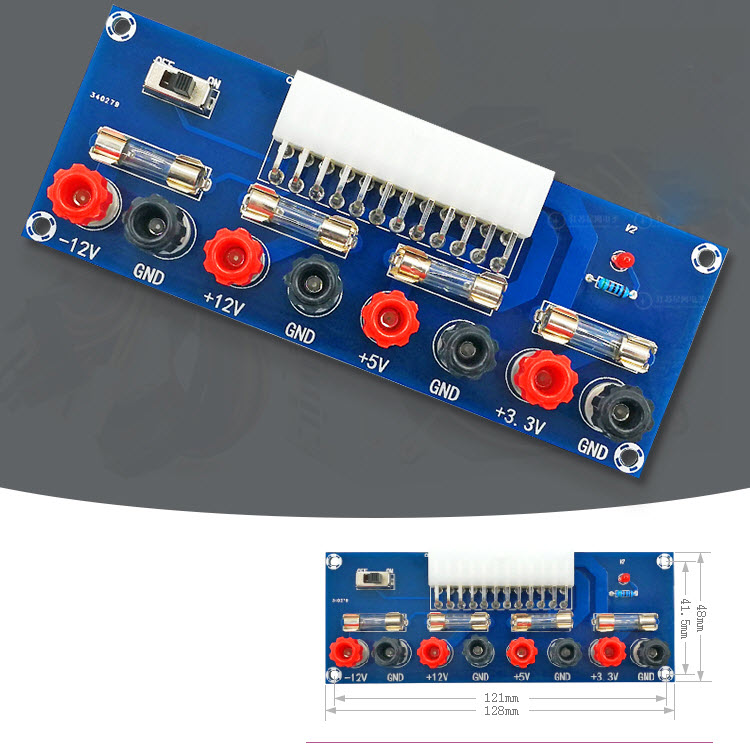 XH-M229 Desktop PC Power ATX Transfer Board Supply Power Module Precise 24Pin Alimentation PC Ordinateur ATX Transfer Board