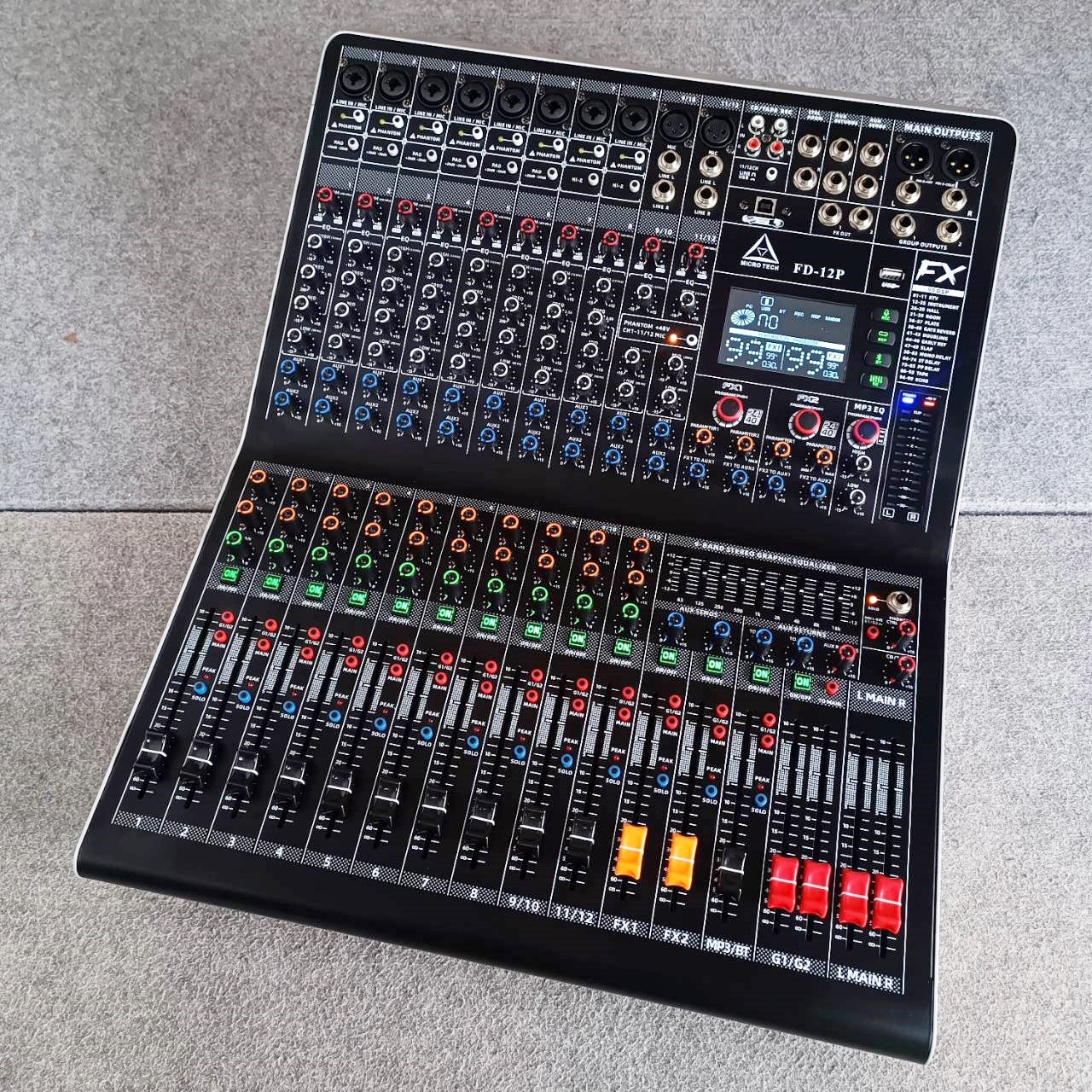MICROTECH FD-12P powermixer เพาเวอร์มิกเซอร์ 12 ช่อง มิกเซอร์ เอฟเฟคแท้ ไมโครเทค MICROTECH เอไอ-ไพศาล