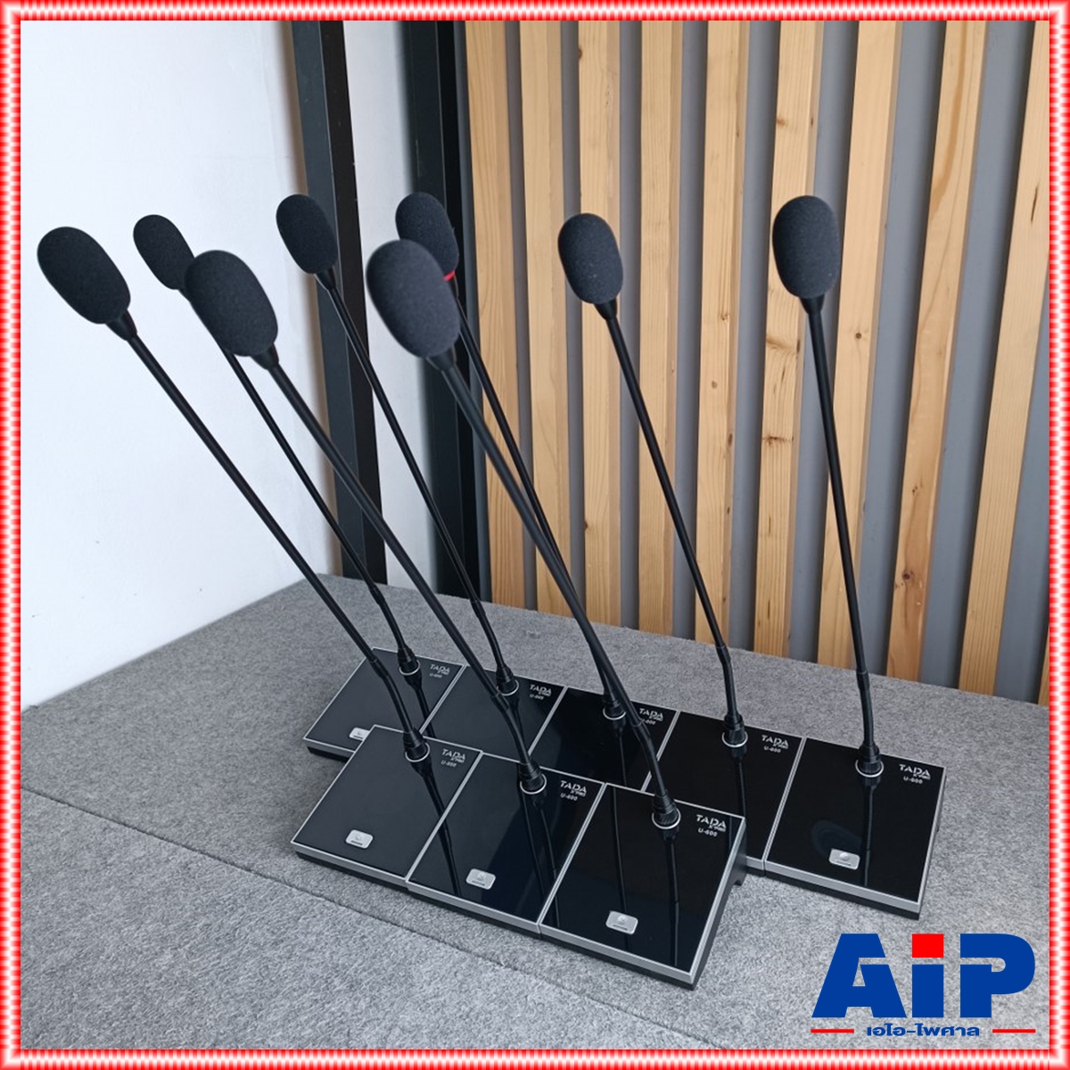 TADA U-600 ไมค์ตั้งโต๊ะไร้สาย 8ตัว UHF U600 U 600 TA DA จูนคลื่นความถี่ได้ ชุดห้องประชุม ไมค์ตั้งโต๊ะ ไมค์ลอย ไมค์ประชุมไร้สาย ไมค์ห้องประชุม ไมค์ก้านยาว tada ไมค์การประชุม TADA ชุดประชุมแบบไร้สาย เอไอ-ไพศาล