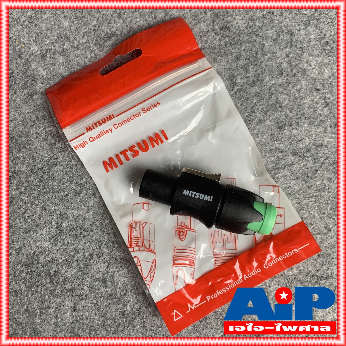 1ตัว MITSUMI 911S06 SPEAKON สีเขียว ปลั๊กลำโพง หัวspeakon สเปคคอนตัวผู้ สเปคคอน สเปคค่อนลำโพง สเปคค่อน เอไอ-ไพศาล