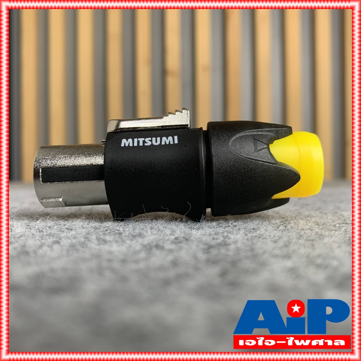 MITSUMI 911S06EX SPEAKON สีเหลือง เสริมเหล็ก ราคาต่อ1ตัว ปลั๊กลำโพง หัวspeakon สเปคคอนตัวผู้ สเปคคอน สเปคค่อนลำโพง สเปคค่อน เอไอ-ไพศาล