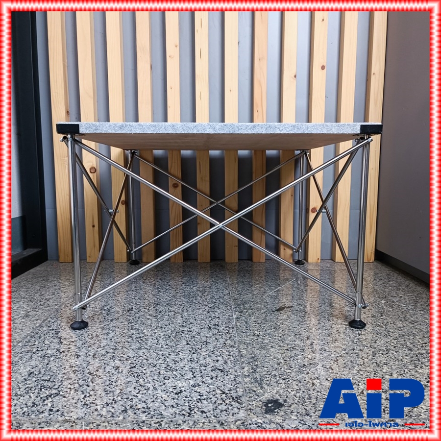 โต๊ะวางขาสแตนเลสx-01V2 60x60 สูง40เซนติเมตร สีเทา (ขาสามารถพับเก็บได้) โต๊ะอเนกประสงค์ โต๊ะวางมิกซ์ ชั้นวางเครื่องเสียง