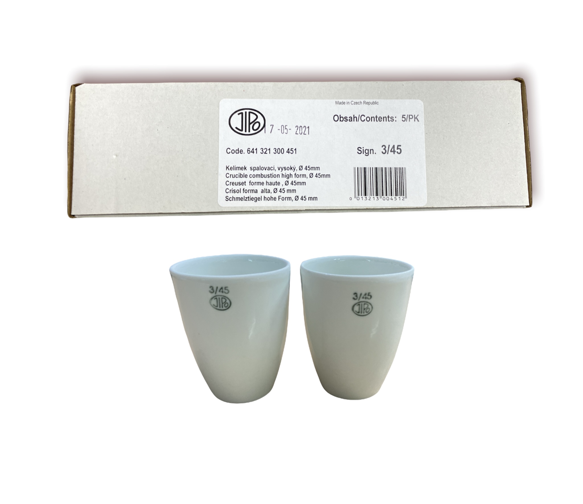 Crucible Porcelain ถ้วยเผากระเบื้องทนความร้อน 1000 องศา-Jipo Germany