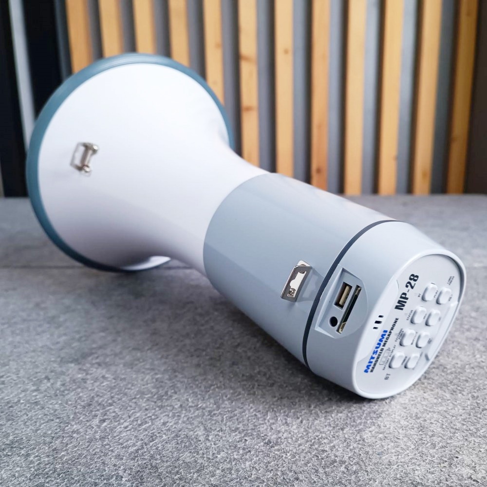 MITSUMI MP-28 โทรโข่ง 9นิ้วชาร์จได้ สีน้ำเงิน 120วัตต์ มีเสียงไซเรน อัดเสียงได้ MP 28 MP28 ชาร์จแบตได้ โทรโข่ง แถมแบตเตอร์รี เอไอ-ไพศาล