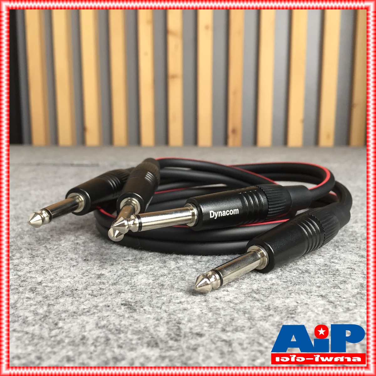1เมตร DYNACOM สายP.MIC-P.MICข้างละ2หัว J2049-6 สายดำ สายสัญญาณคู่ PHONE-PHONE คู่ยาว 1เมตร MONO+MONO ยาว1เมตร XLRจะมีสีเงินและสีดำขึ้นกับล็อตการผลิต