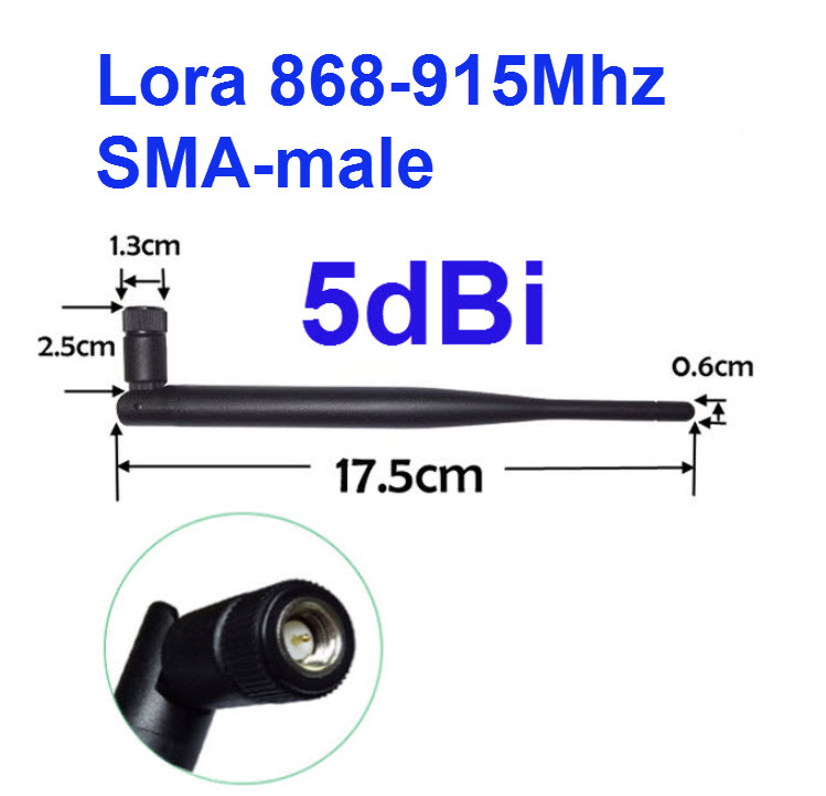 Lora 868-915Mhz Antenna 5dbi OMNI Radio antenna SMA male Connector 17.5cm