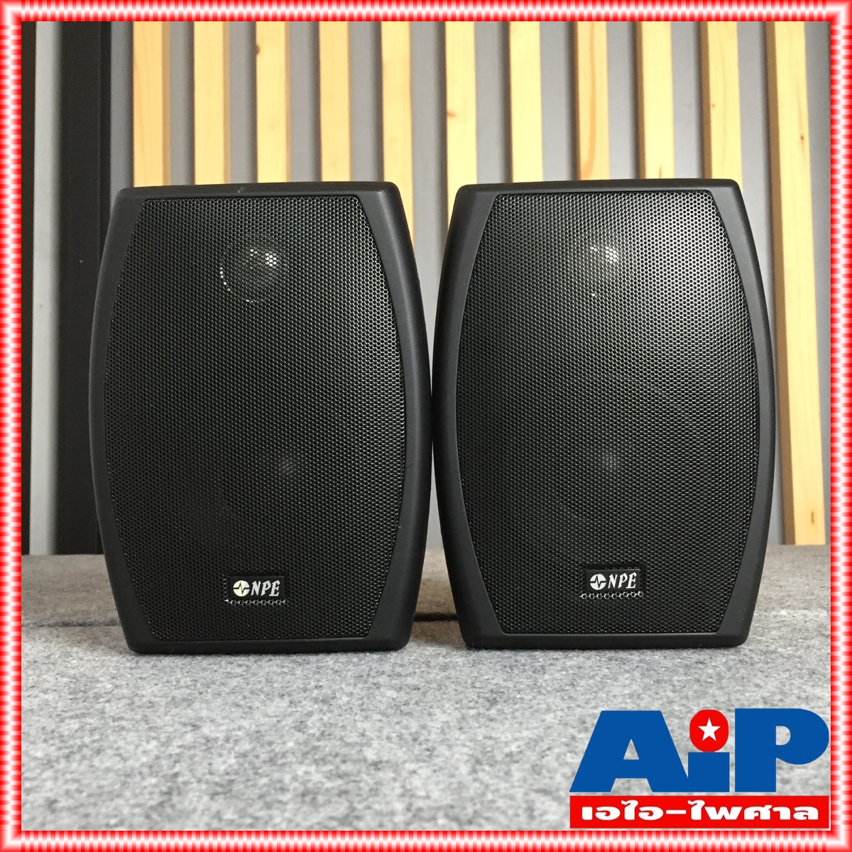 สีดำ NPE NP402T ตู้ลำโพง แขวน 4นิ้ว 2ทาง มี LINE ตู้แขวน ติดผนัง ตู้ ลำโพง 4นิ้ว เครื่องเสียง NP402 T NP-402 402 เอไอ-ไพศาล