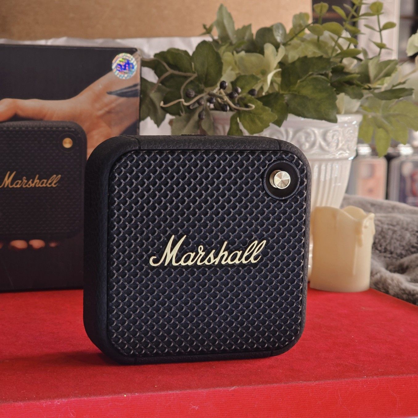 🍷🎩 Classic !!! 🖤 Marshall Willen Black and Brass รุ่น 1006059 🖤รุ่นพกพา #ราคาคุ้ม ✨️🌹