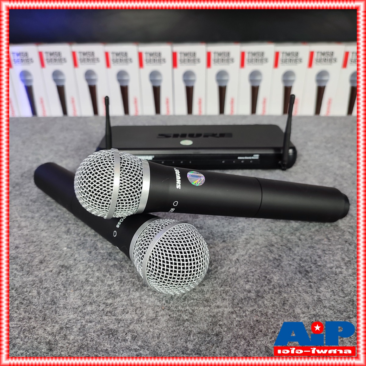 SHURE SVX288TH/PG58-Q12 ไมค์ลอยคู่ ไมโครโฟนไร้สายแบบมือถือคู่ย่าน UHF คลื่นความถี่ 748-758 MHz SVX 288 A / PG 58 Q 12 SVX288A/PG58Q12 เอไอ-ไพศาล +++