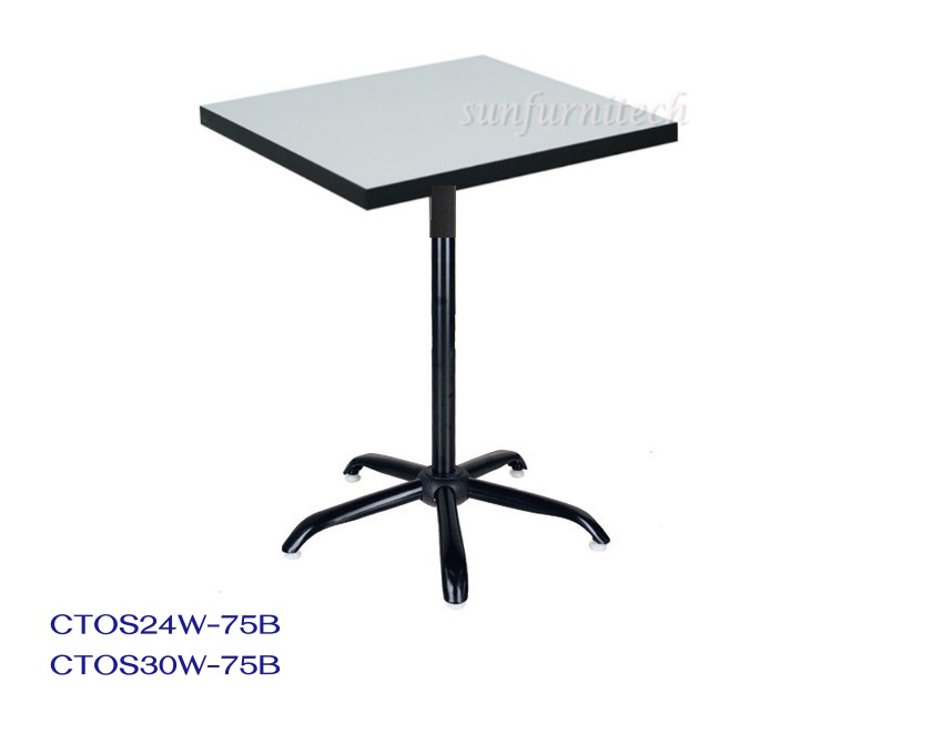 โต๊ะบาร์เหลี่ยม,โต๊ะค่าเฟ่, โต๊ะอเนกประสงค์ หน้า TOP ขาว ความสูง 75, ความสูง 110 ซม. ยี่ห้อ elegant รุ่น รุ่น CTOS24W, CTOS30W