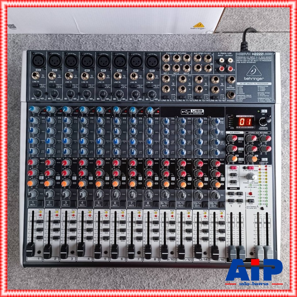 BEHRINGER XENYX-X2222USB mixer เครื่องผสมสัญญาณเสียง มิกเซอร์ แบบอนาล็อค XENYX X2222USB XENYXX2222USB เอไอ-ไพศาล