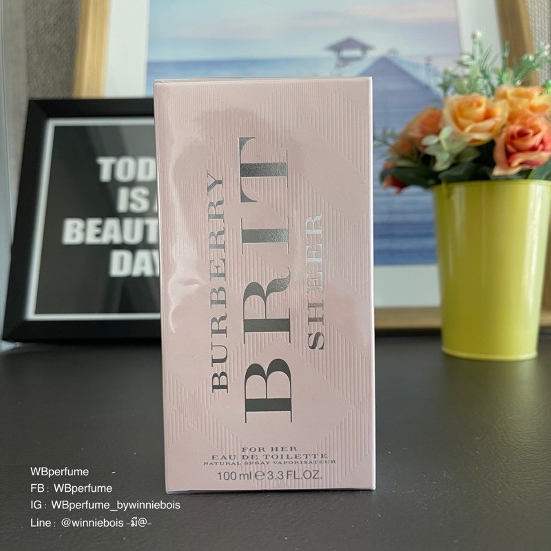 น้ำหอม Burberry Brit Sheer EDT 100ml. women พร้อมกล่อง ของแท้ 100%