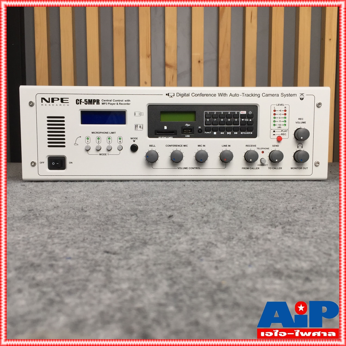NPE CF-5MPRตัวควบคุม เครื่องควบคุมไมค์ ชุดควบคุมไมค์ CF5MPR ชุดควบคุมไมค์ประชุม ตัวจ่ายไฟ CF 5MPR ตัวควบคุมไมค์