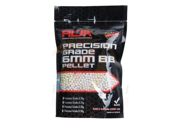 RWA 6MM AIRSOFT BBS ABS PRECISION GRADE 0.25G BBS (4000RDS/BAG)