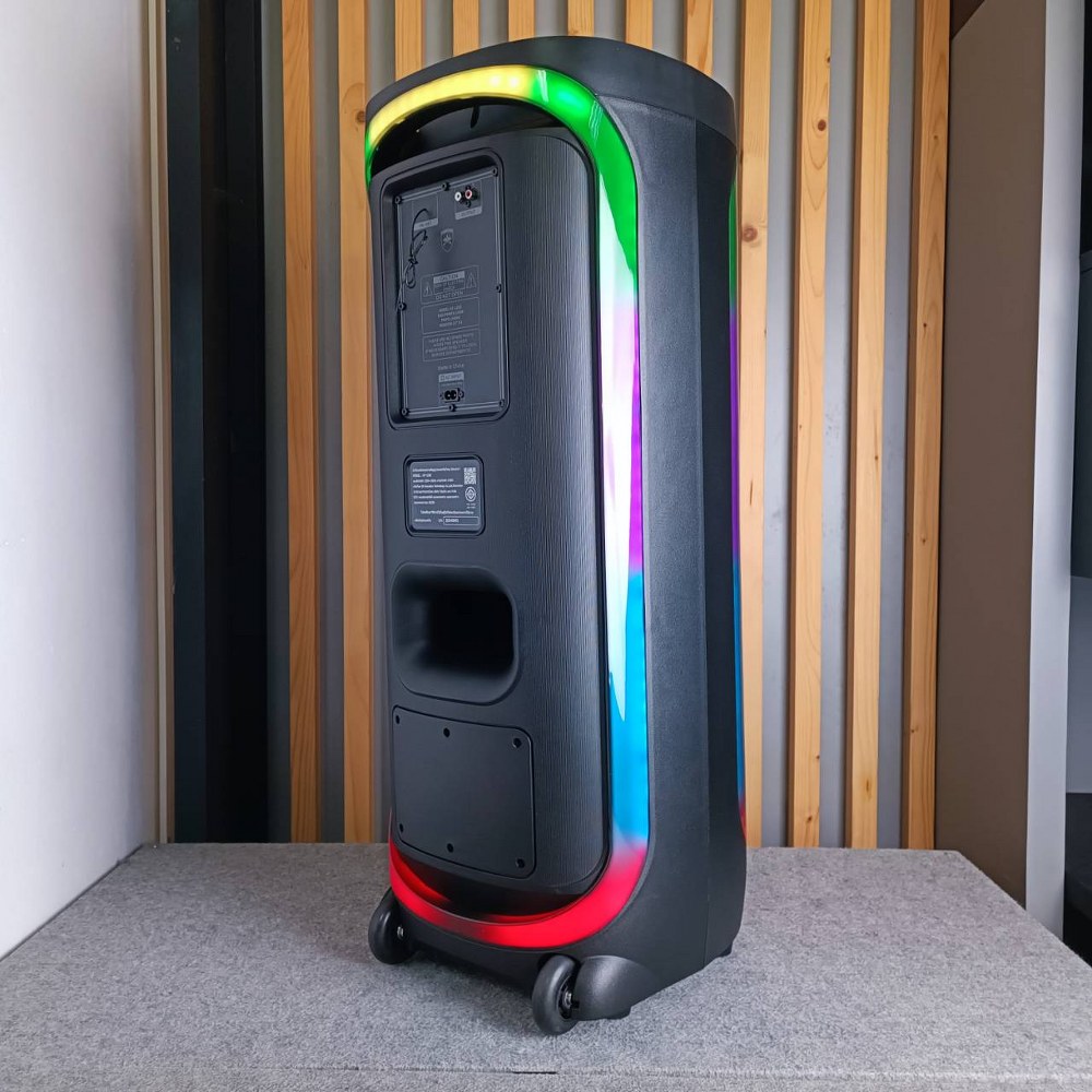 PROEUROTECH KF-12SE ตู้ลำโพง PARTY 12นิ้วx2 พร้อมไมค์ลอย KF 12SE KF12SE ลำโพงล้อลาก+ไมค์ลอย ตู้ลำโพงมีแอมป์ในตัว 12นิ้ว 2ทาง มีไฟกระพริบตามเสียงเพลง PROEURO TECH เอไอ-ไพศาล