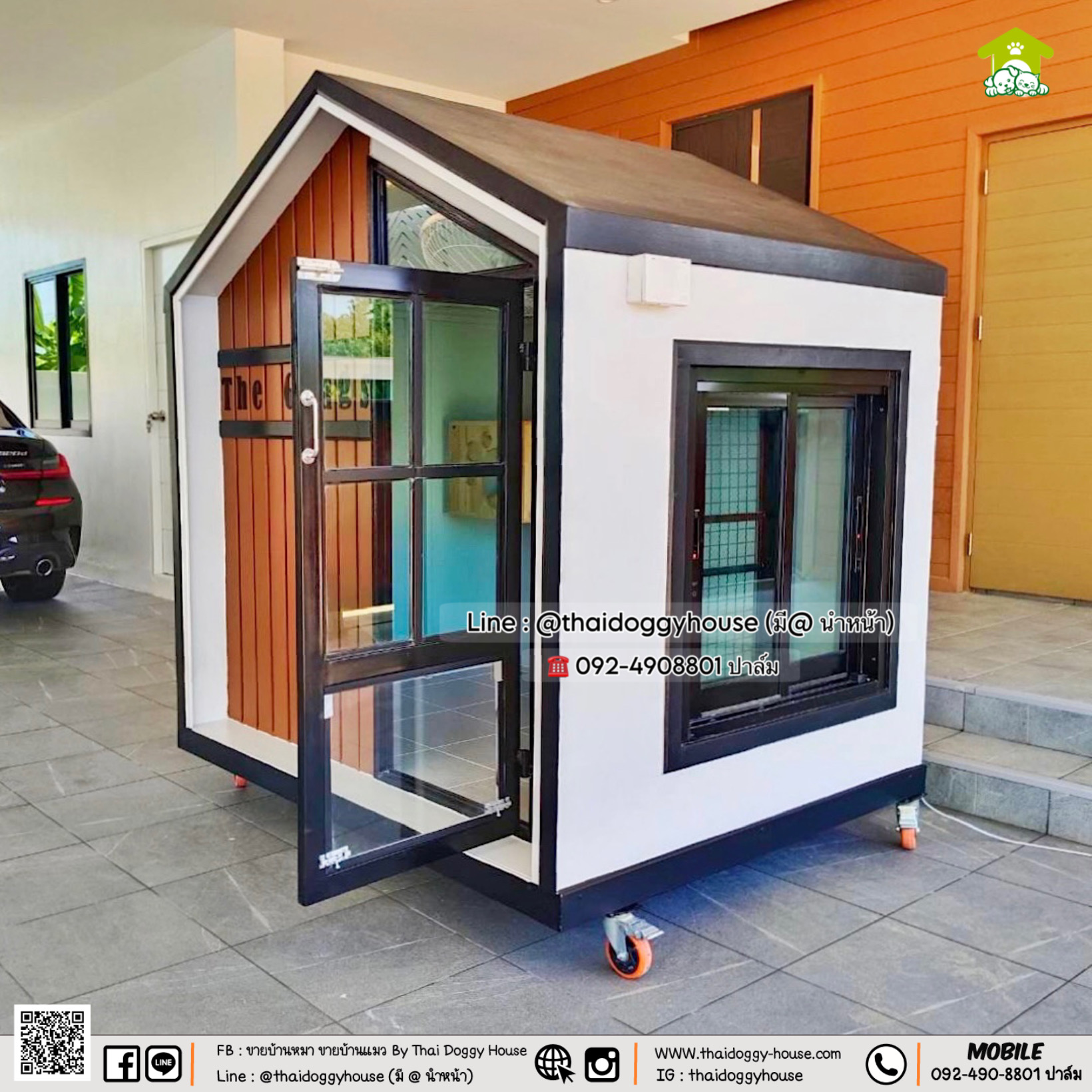 🏡🎀 บ้านหมา บ้านแมว 𝐓𝐡𝐚𝐢 𝐝𝐨𝐠𝐠𝐲 𝐡𝐨𝐮𝐬𝗲 บ้านรองรับการติดแอร์