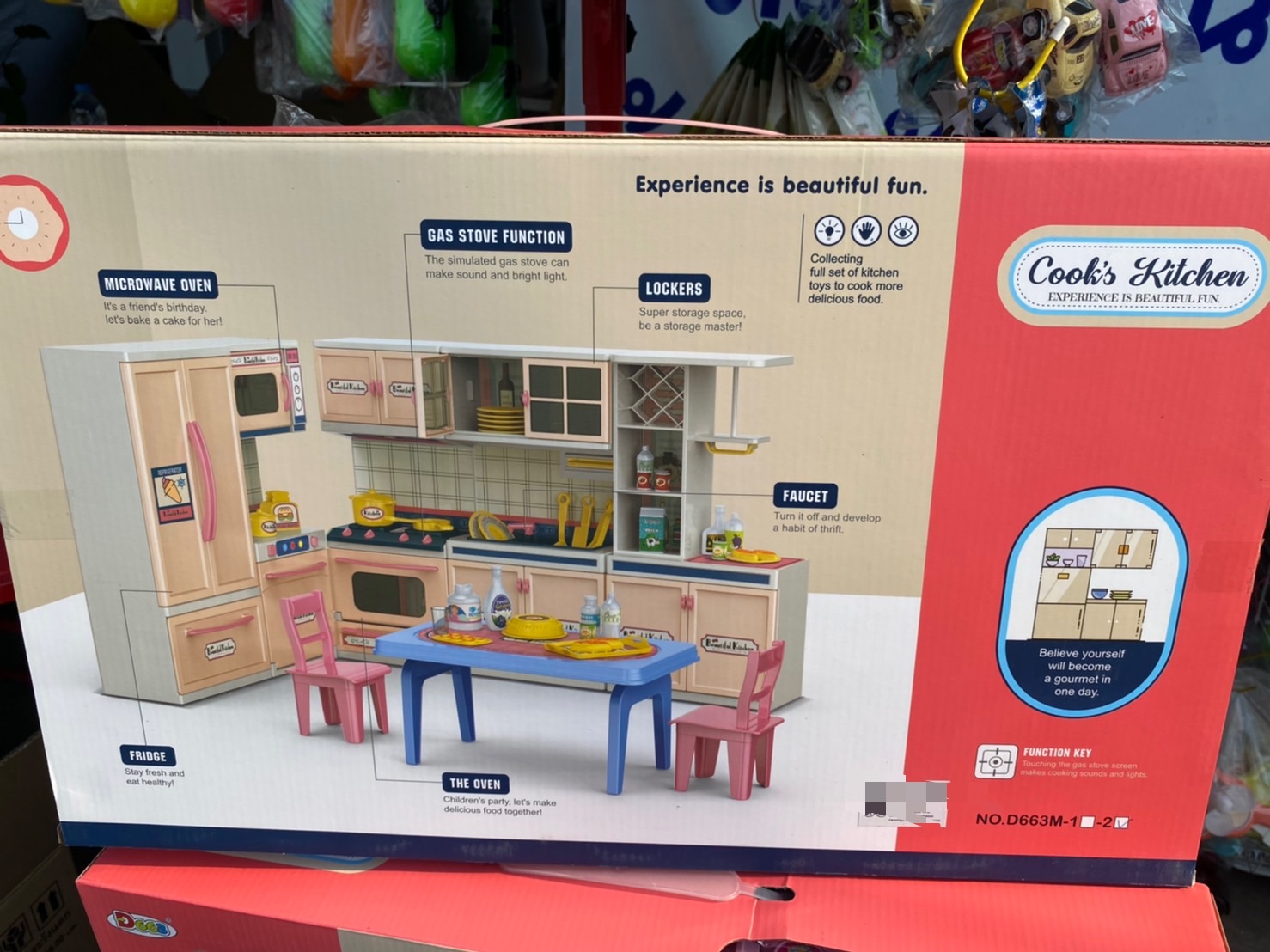 D663M ของเล่นเด็กชุดครัวพร้อมตู้เย็น ชิ้นใหญ่