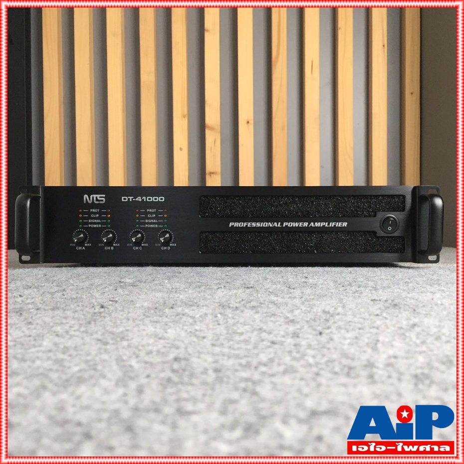 NTS DT-41000 poweramp 4CH เพาเวอร์แอมป์ เป็นพาวเวอร์ที่มี 4 ช่อง ขนาดความสูง 2U เป็นเครื่องขยายเสียง รูปแบบ CLASS D DT 41000 DT41000 เอไอ-ไพศาล